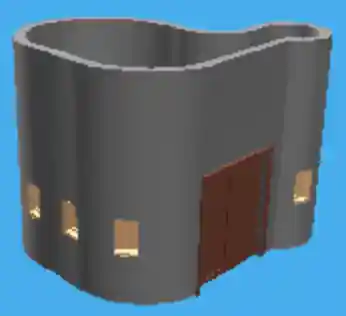 Curved wall model in WebGL