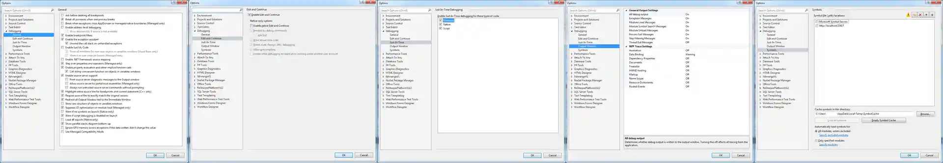 General debug options