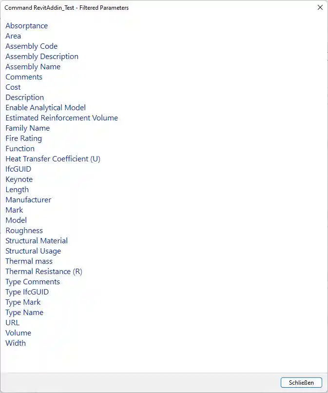 GetFilterableParameters GetFilterableParameters