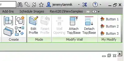 ModifyTabButton panel displayed in the Revit Modify ribbon tab