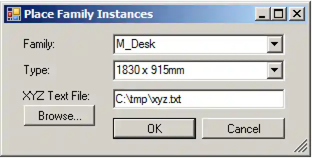 Place family instances