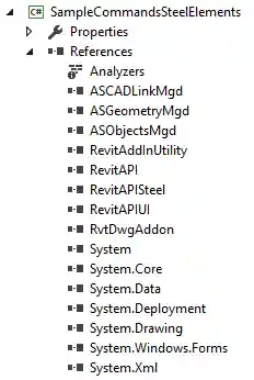 SampleCommandsSteelElements references