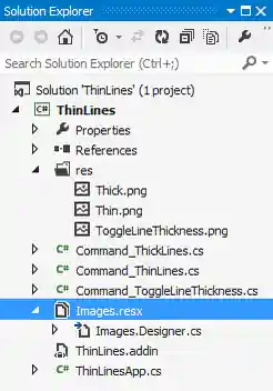 ThinLines add-in Visual Studio solution