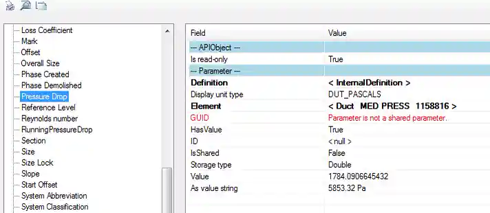 TotalPressureLoss units