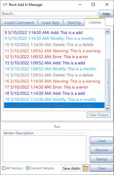 Add-in manager with debug trace Add-in manager with debug trace