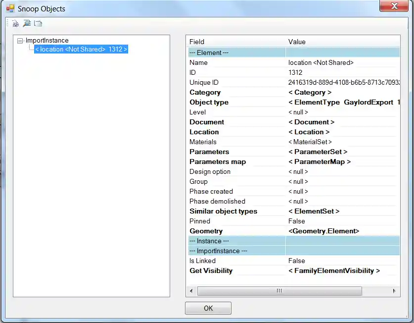 ADSK component bounding box properties