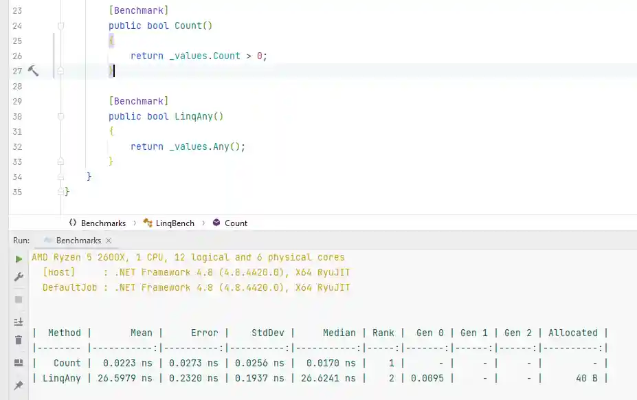 Any versus Count Any versus Count