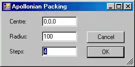 Apollonian sphere packing input data