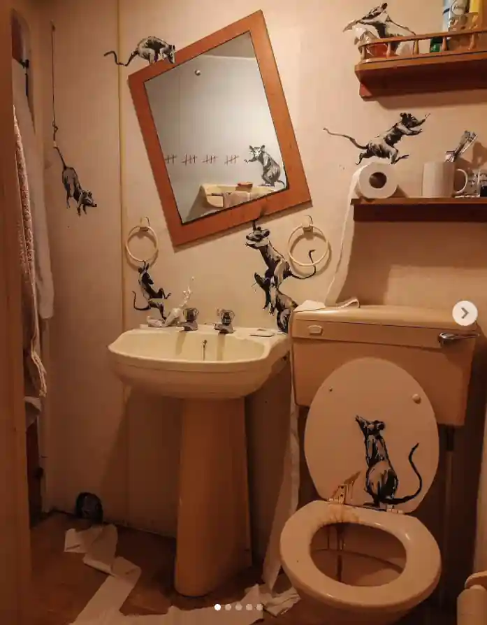 Banksy working from home Banksy working from home