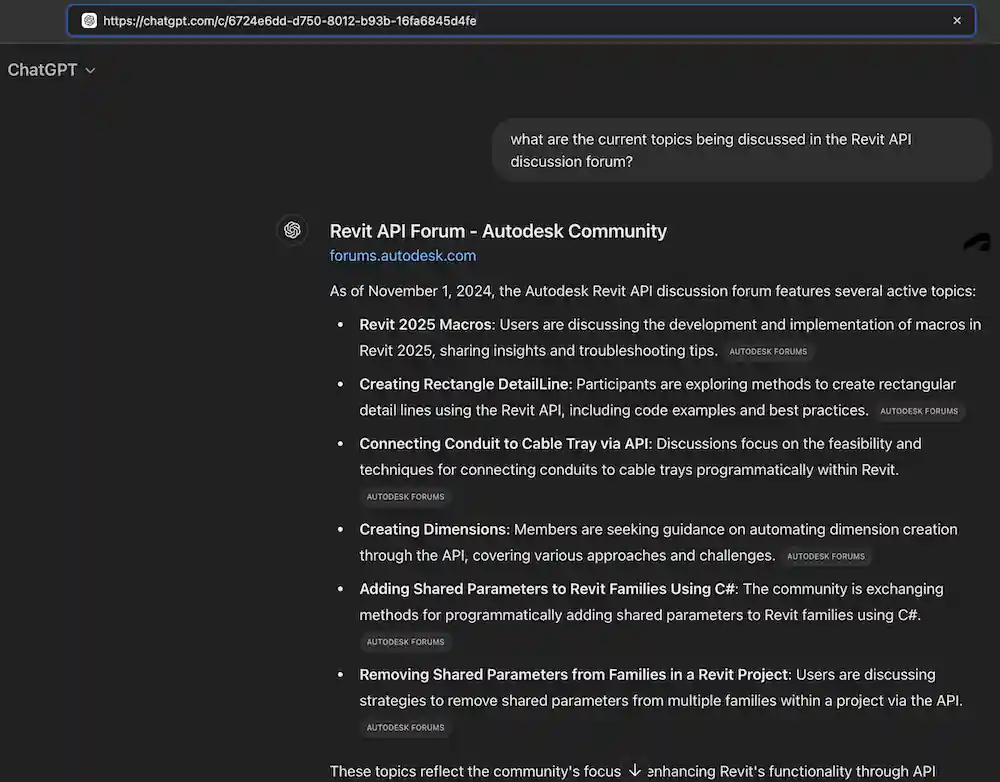 ChatGPT knows the Revit API discussion forum ChatGPT knows the Revit API discussion forum