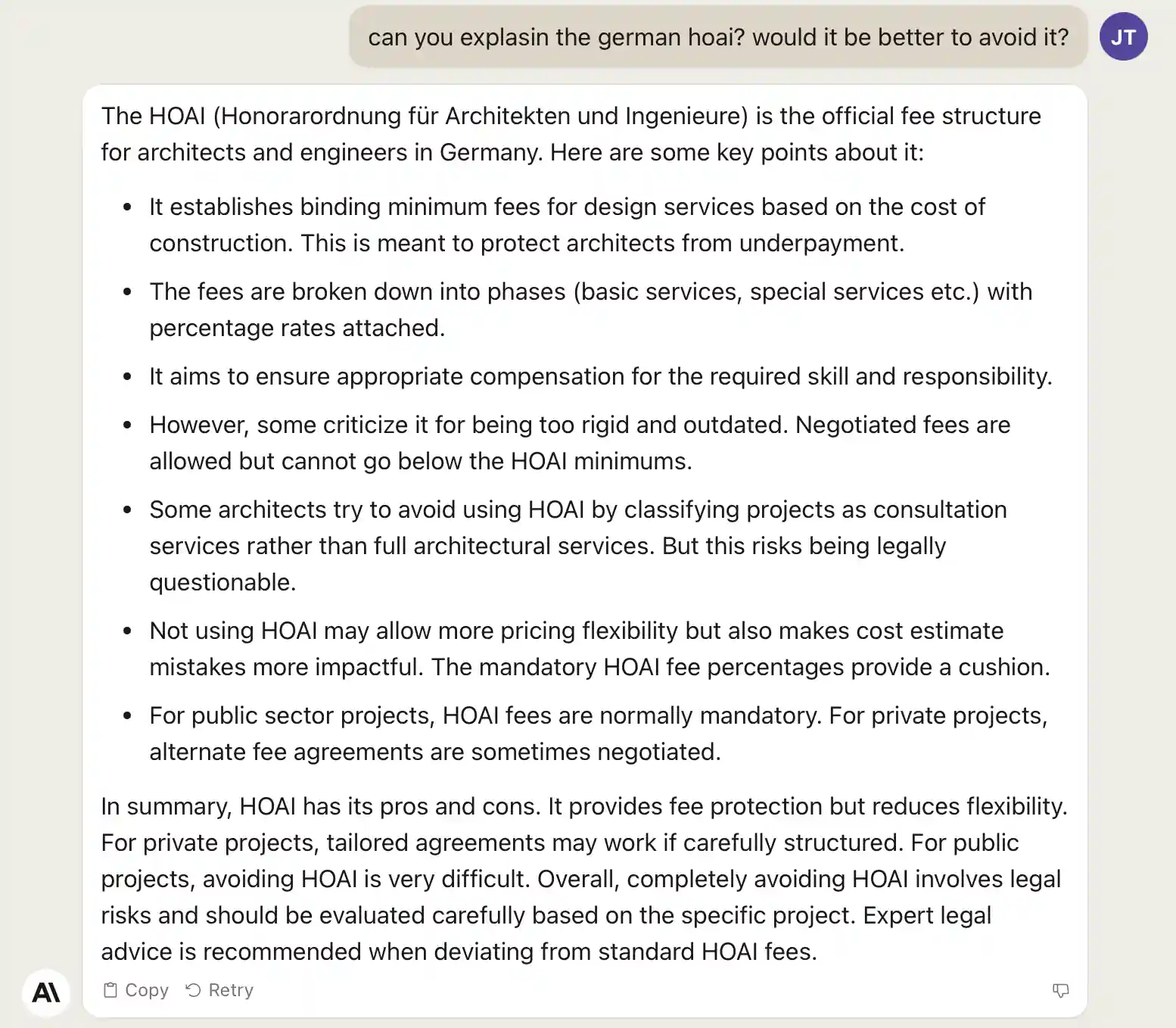 Claude.AI discusses the HOAI Claude.AI discusses the HOAI