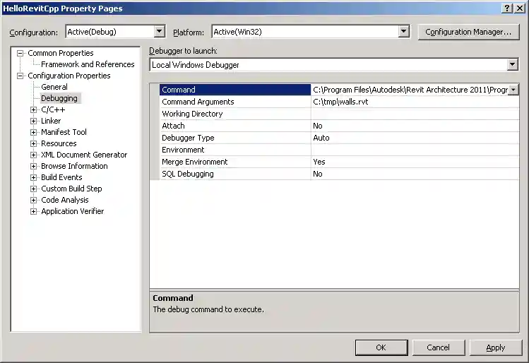 Set up debugging options