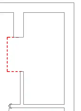 Walls with room separator offset
