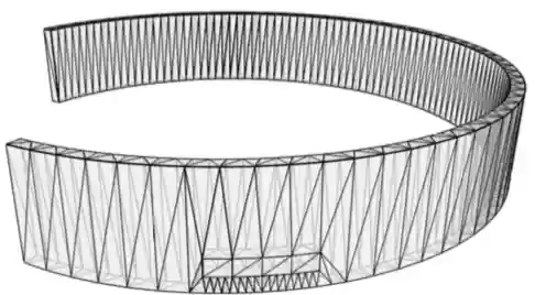 Curved wall opening tessellation
