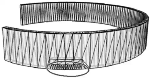 Curved wall opening tessellation