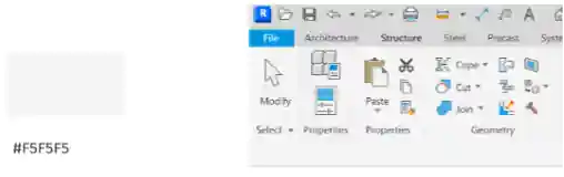 Dark theme – light ribbon background
