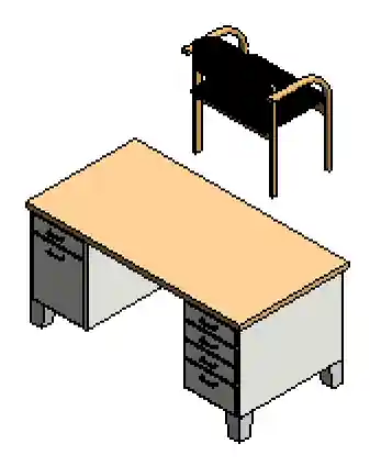 Desk and chair