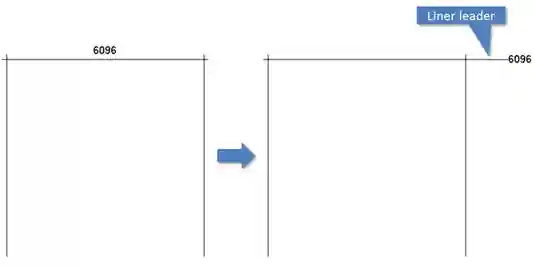 Dimension with leader