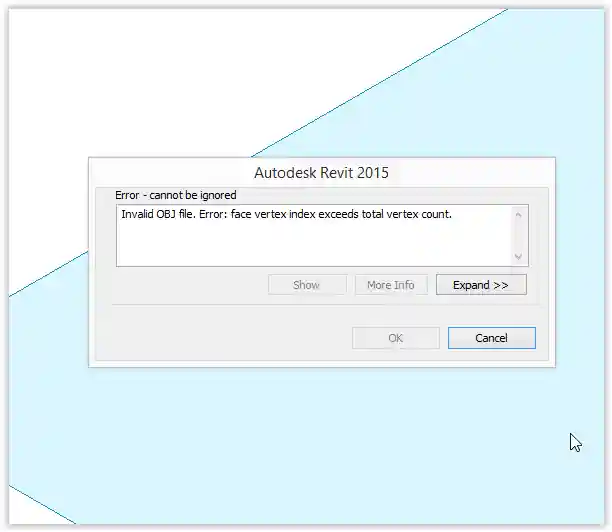 Invalid vertex index error message