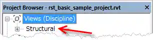 Project browser discipline label Structural