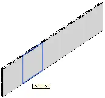 Wall divided into parts