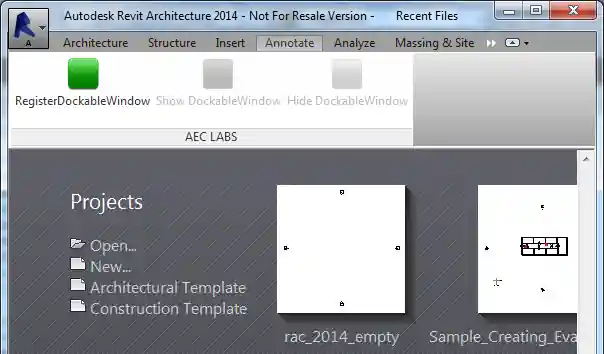 Register dockable panel in zero document state