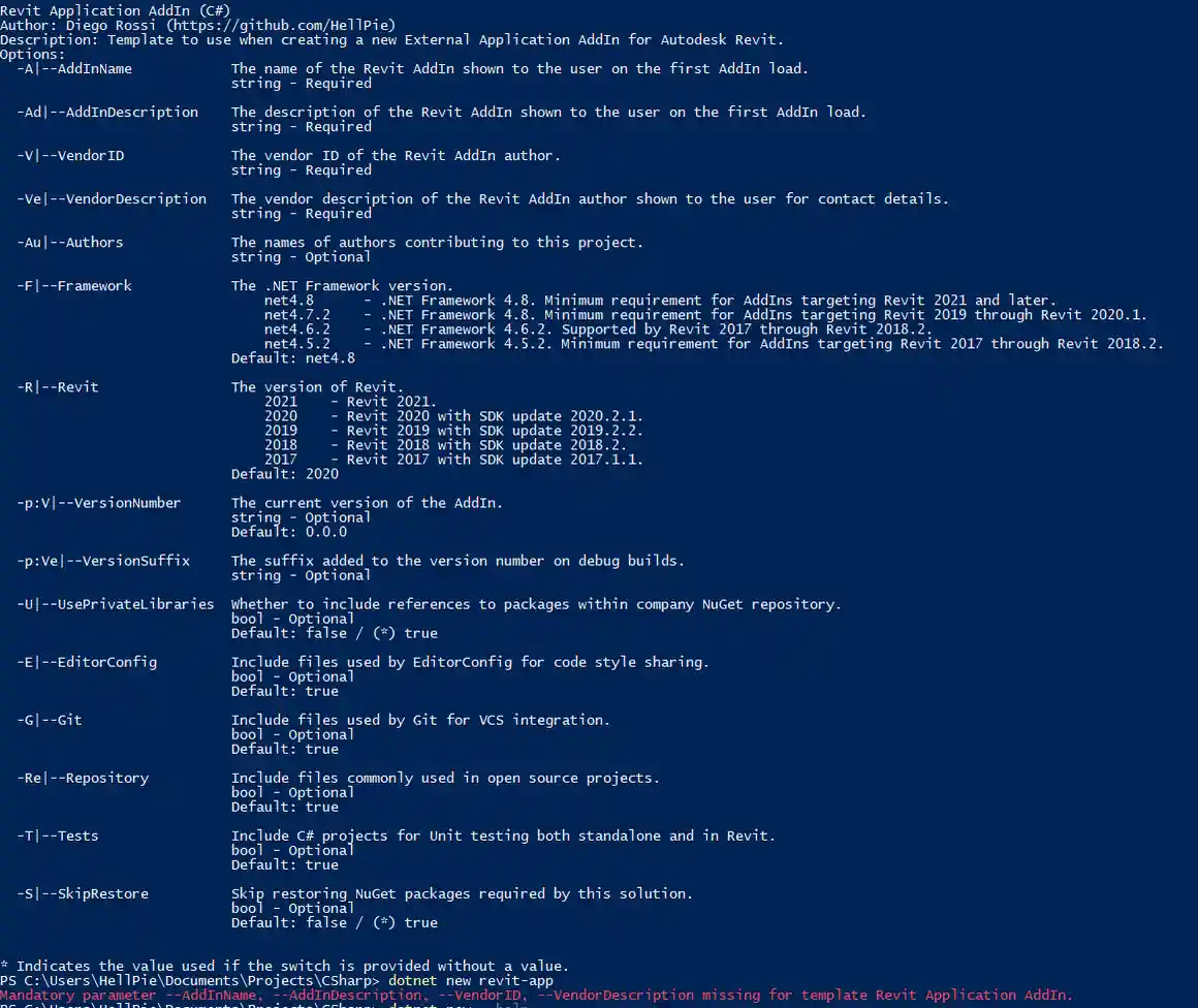 Dotnet new help Dotnet new help