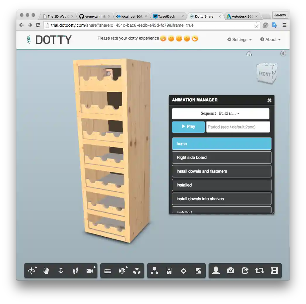 Dotty animated 3D assembly instructions