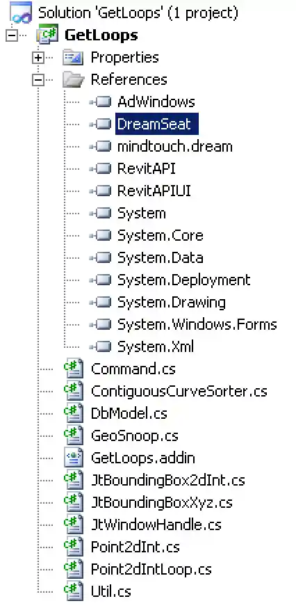 DreamSeat library .NET assembly references