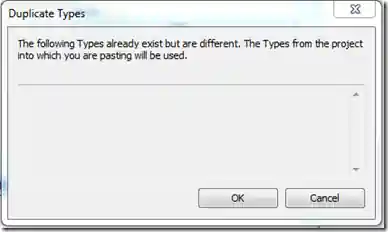 'Duplicate Types' warning