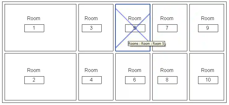 Sample model with neighbouring rooms