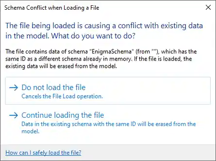 Extensible storage schema conflict Extensible storage schema conflict