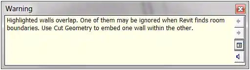 Wall overlap warning message