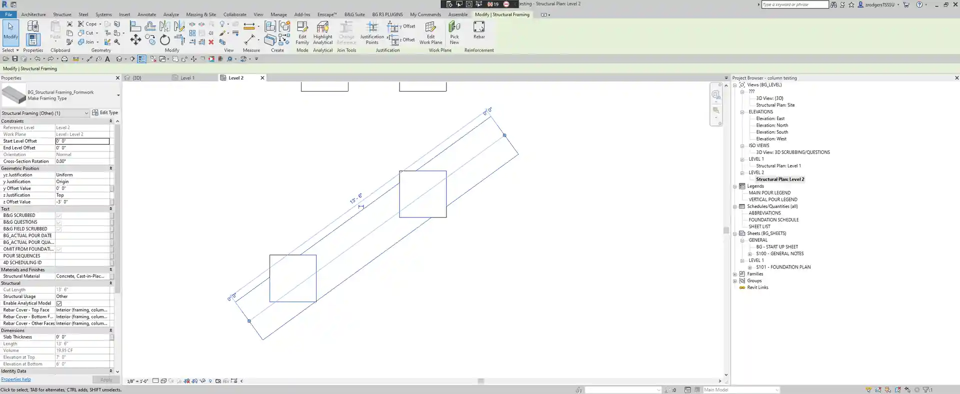 Beams intersecting columns Beams intersecting columns