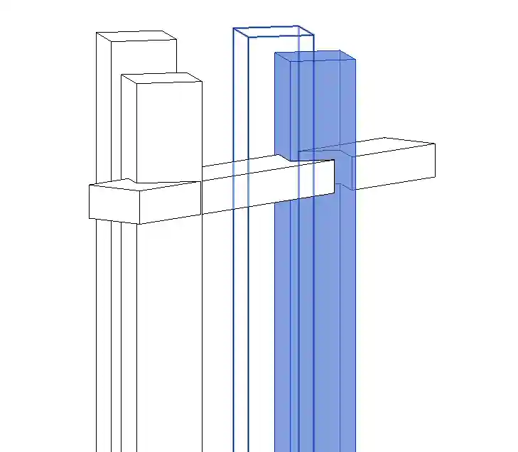 Beams intersecting columns Beams intersecting columns