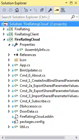 FireRatingCloud solution in Visual Studio 2015