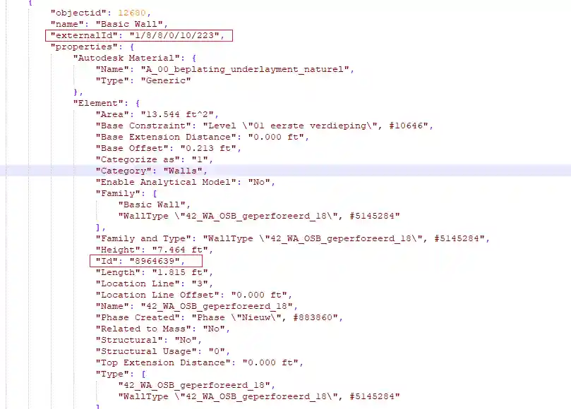 RVT to NW element id in Forge