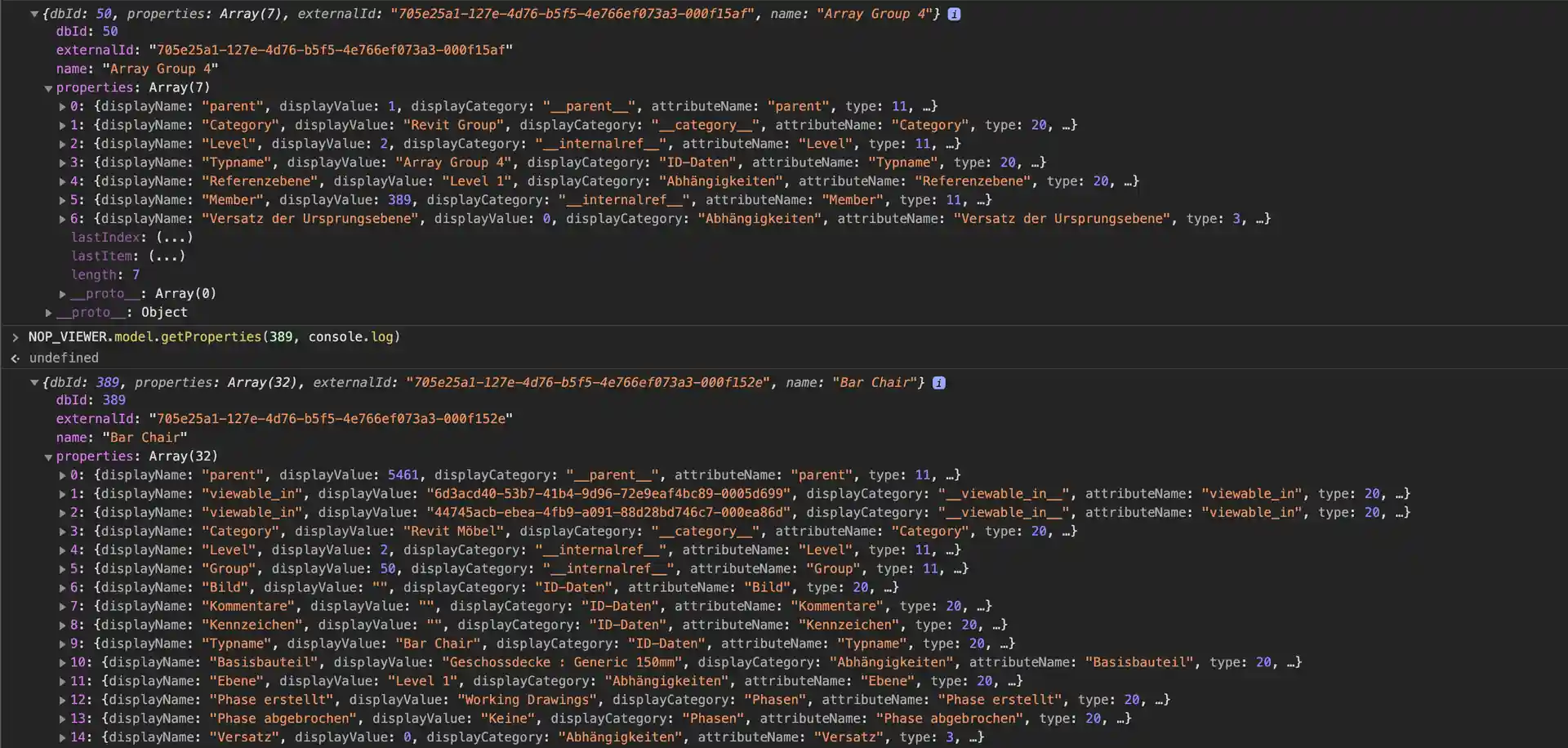 Forge viewer group properties Forge viewer group properties