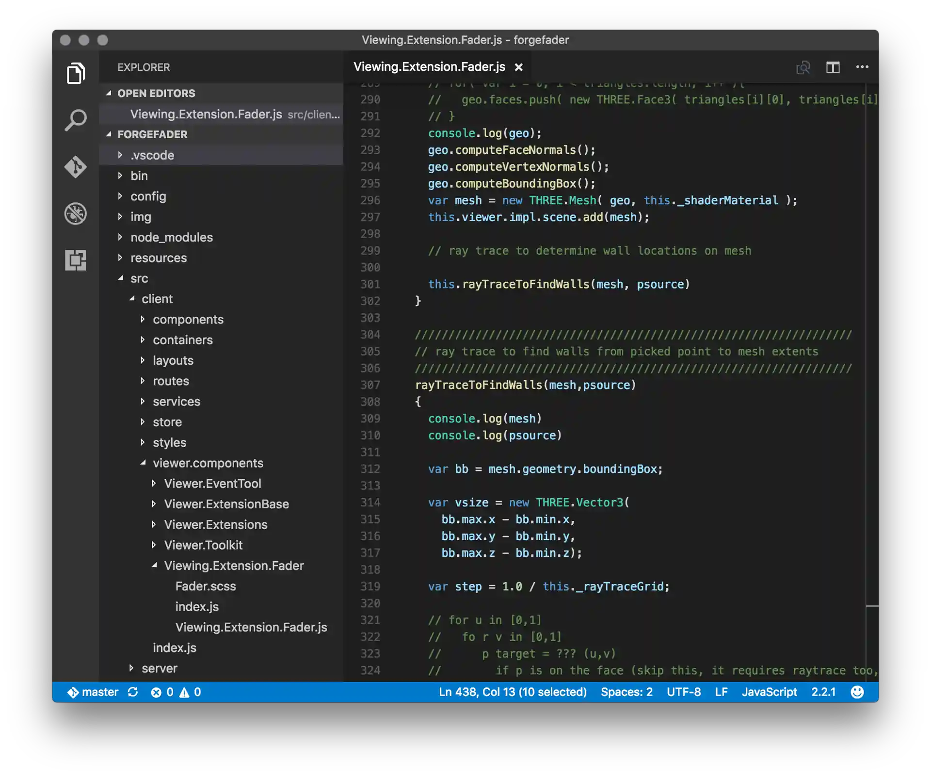 ForgeFaver in Visual Studio Code