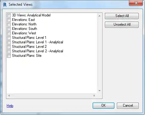 Freeze Drawing view selection form