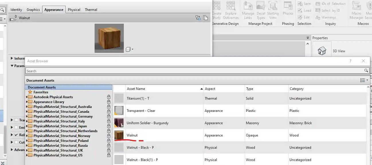 Materials and Visual API Materials and Visual API