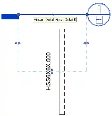 HSS hollow beam section view