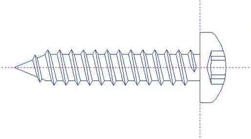 Detailed screw DWG