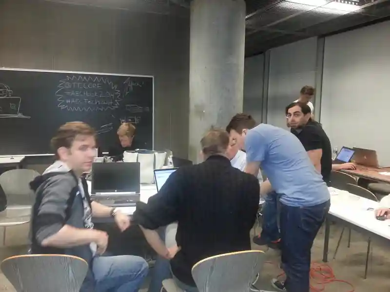 Matt Mason and Jeremy at the AEC Hackathon