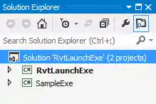 RvtLaunchExe solution