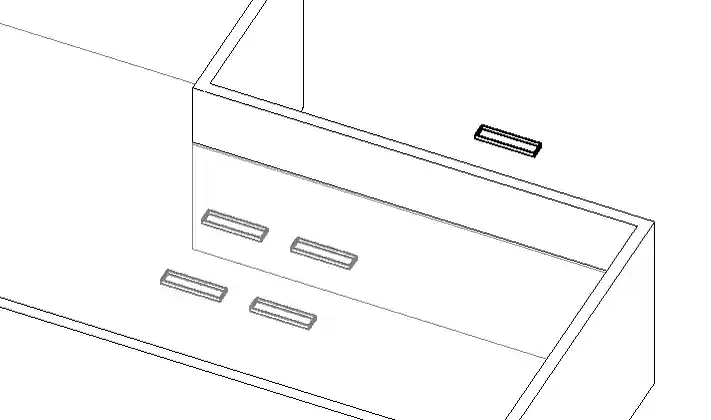 Lighting fixture on reference plane