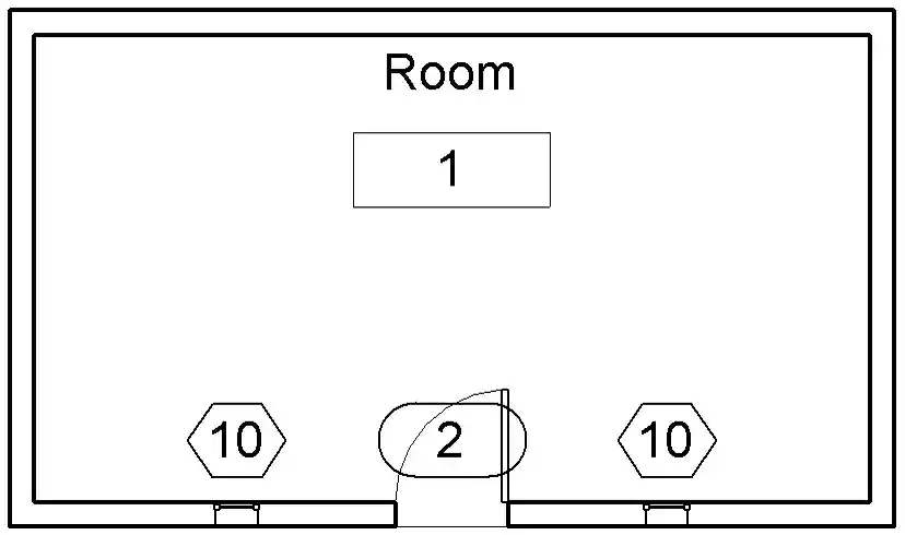 Little house with joined walls