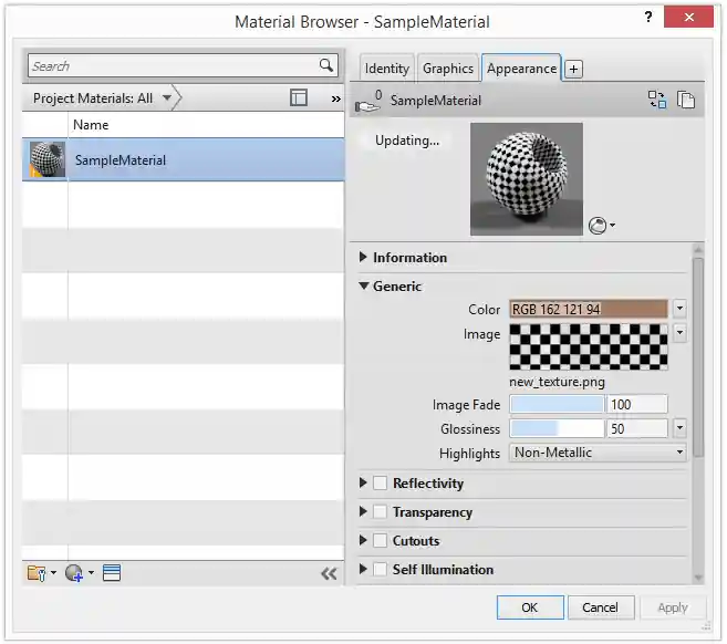 Updated sample material