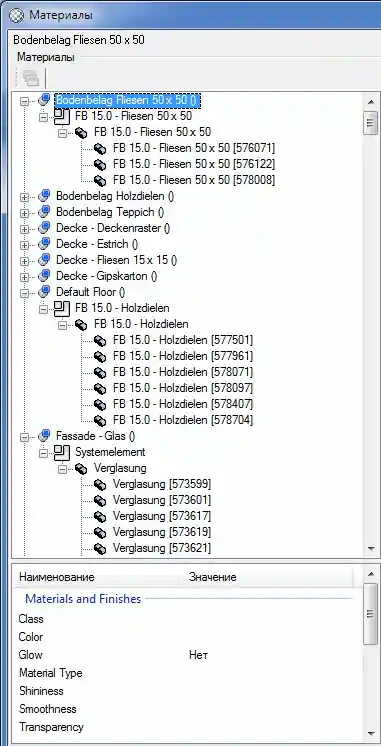 Elements grouped by material