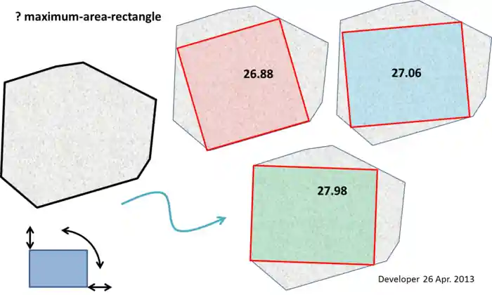 Maximum area rectangle in polygon Maximum area rectangle in polygon